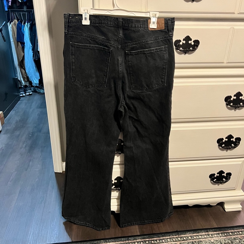 Madewell Black Flare Wide-Leg Jeans - Picture 3 of 4